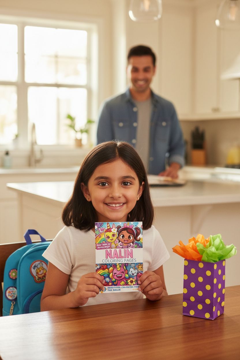 Nalin coloring book in use