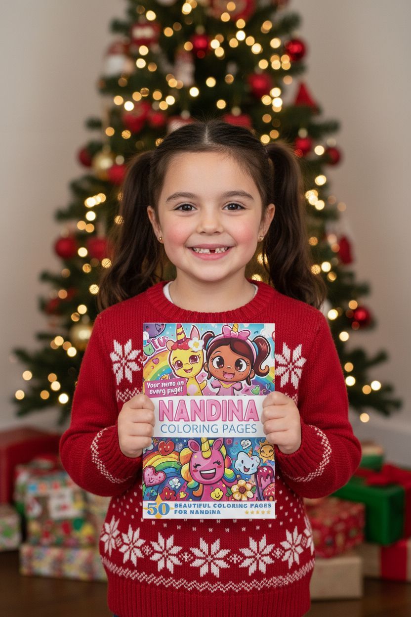 Nandina Christmas coloring pages gift