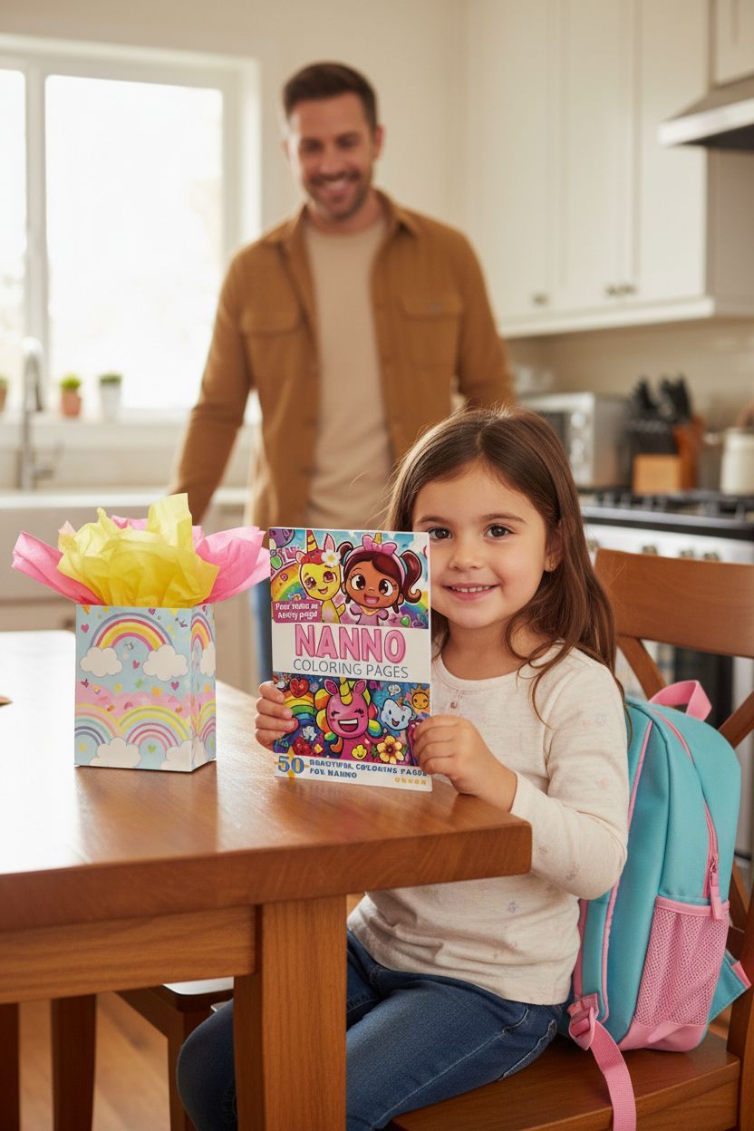 Nanno coloring book in use