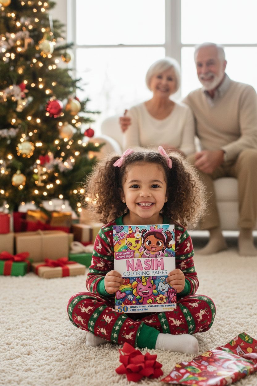 Nasim Christmas coloring pages gift