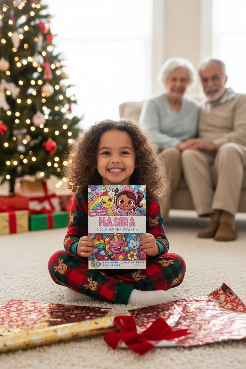 Nasira Christmas coloring pages gift