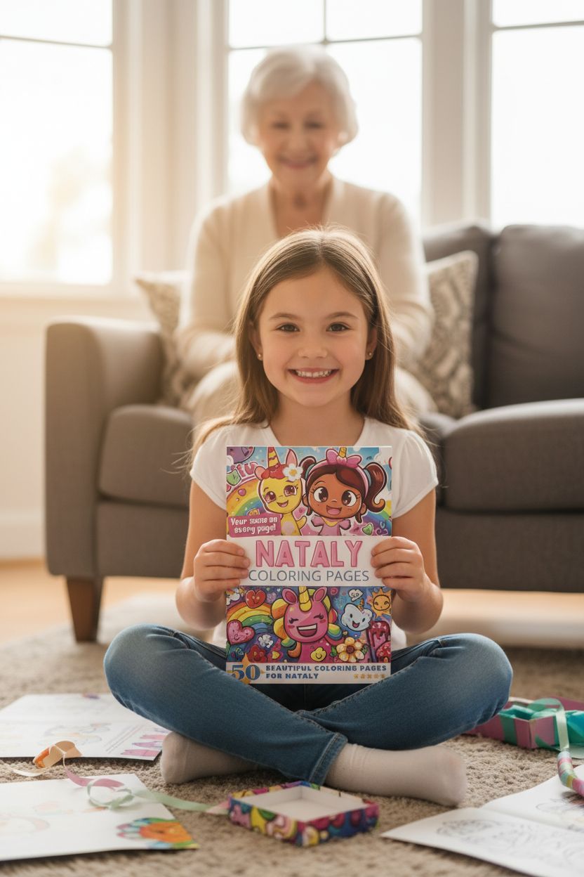 Nataly coloring book in use