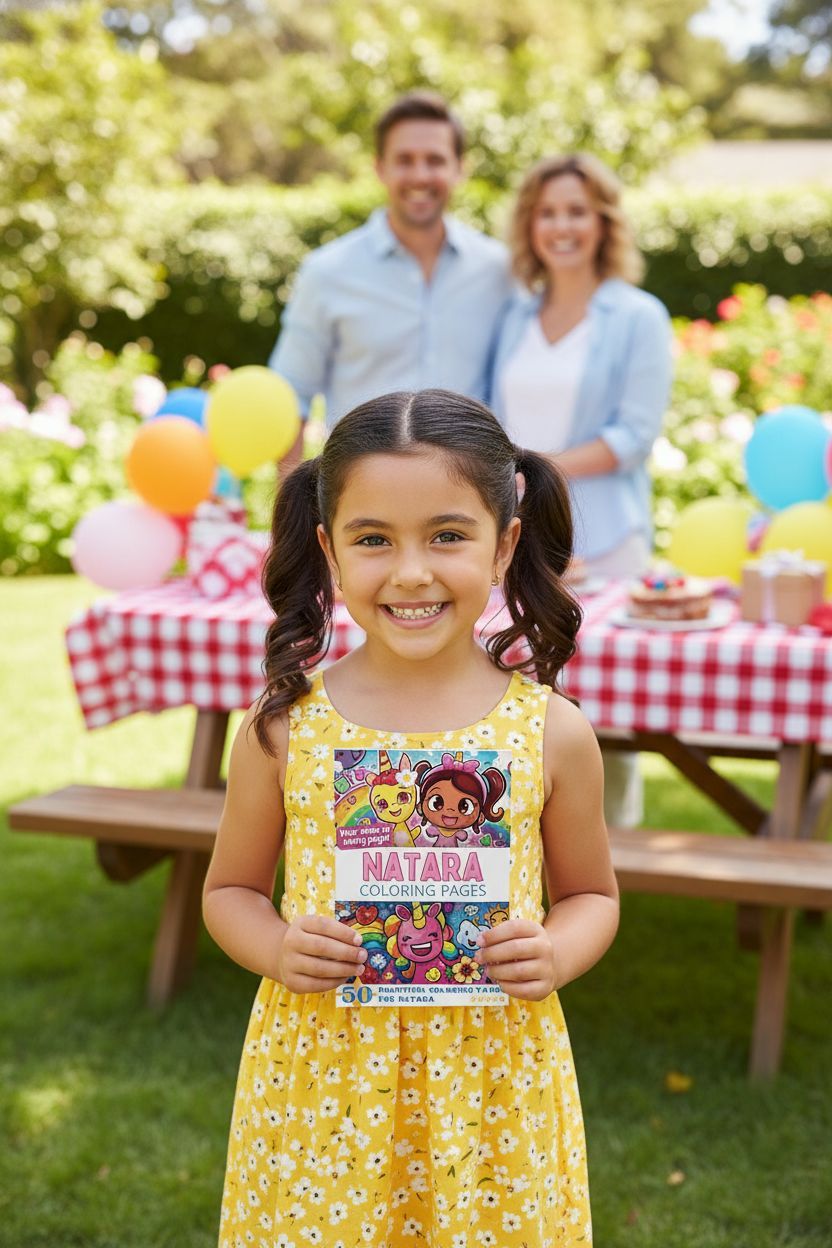 Natara coloring book in use