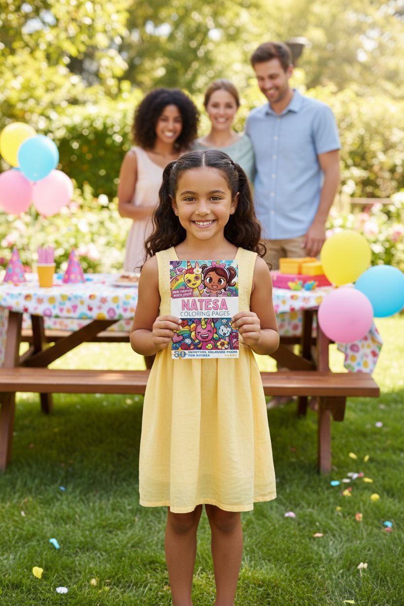 Natesa coloring book in use