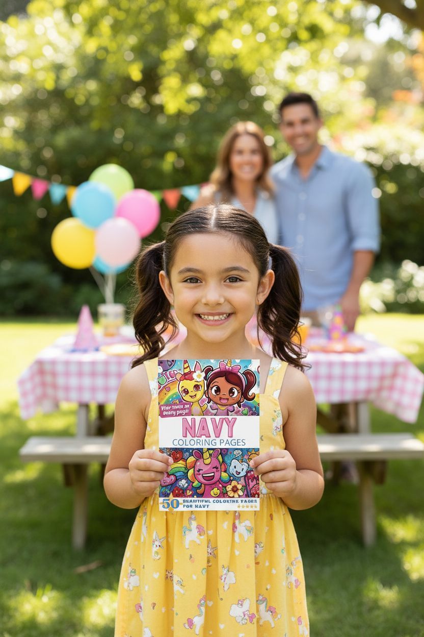 Navy coloring book in use