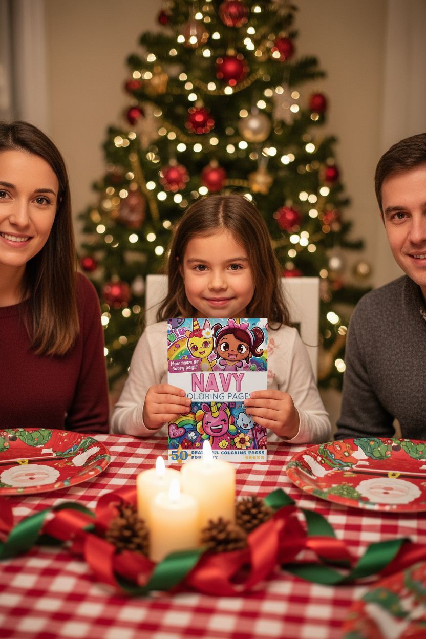 Navy Christmas coloring pages gift