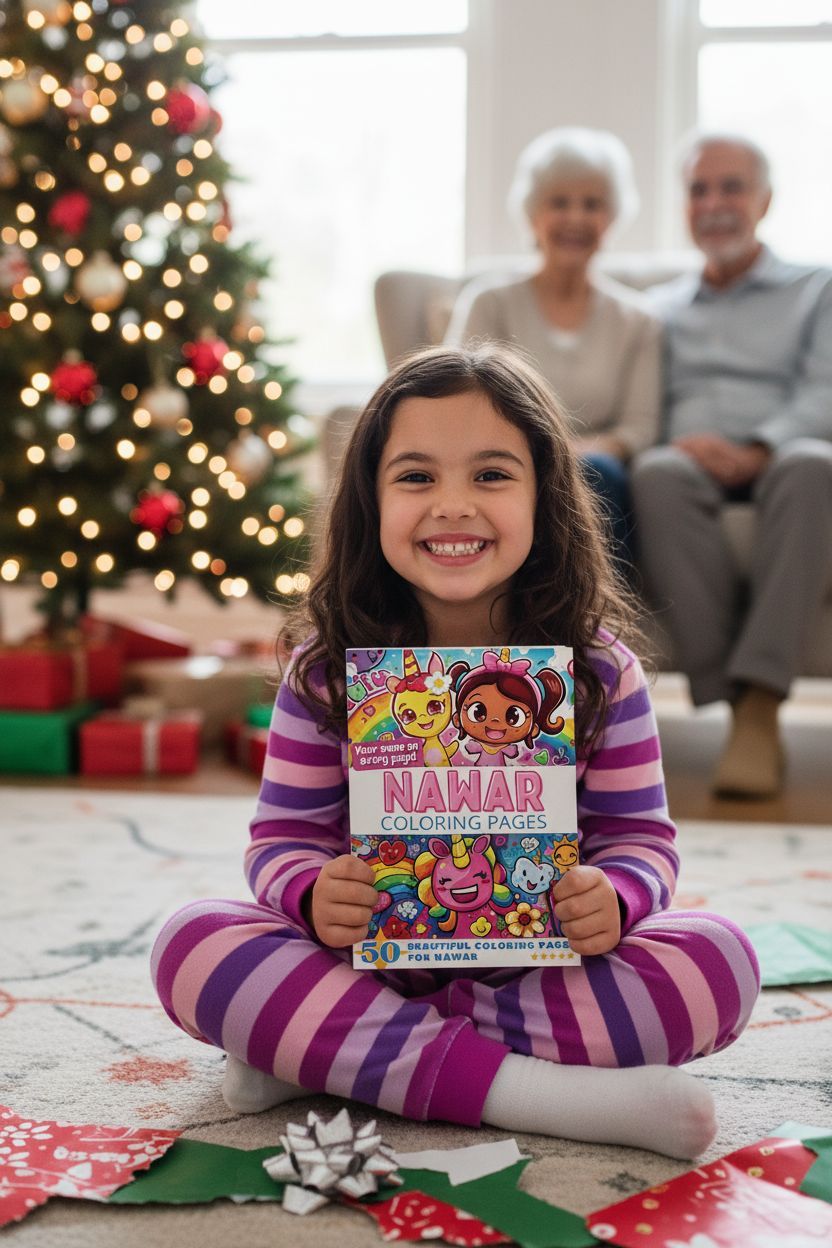 Nawar Christmas coloring pages gift