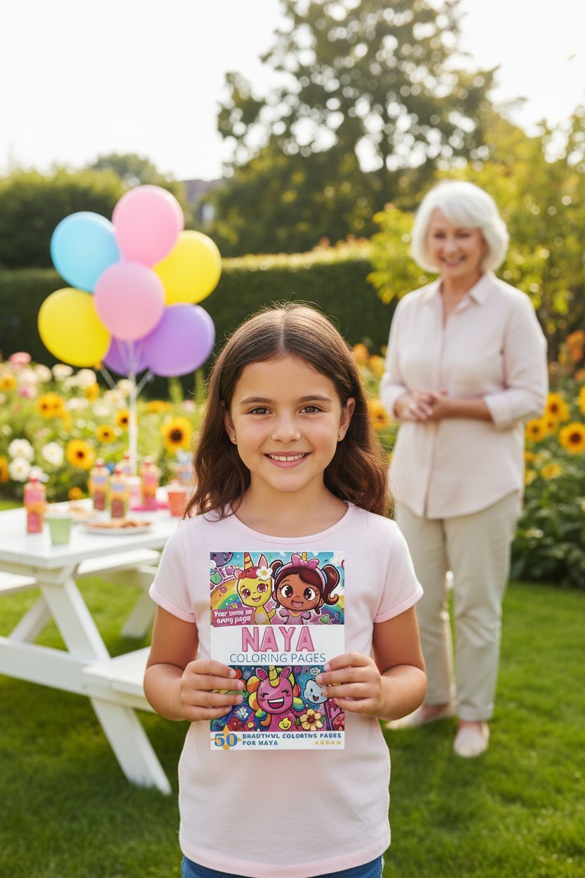 Naya coloring book in use