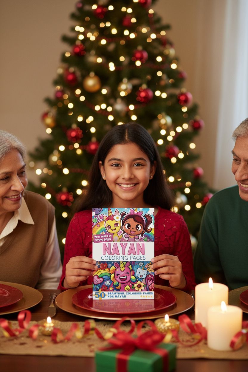 Nayan Christmas coloring pages gift