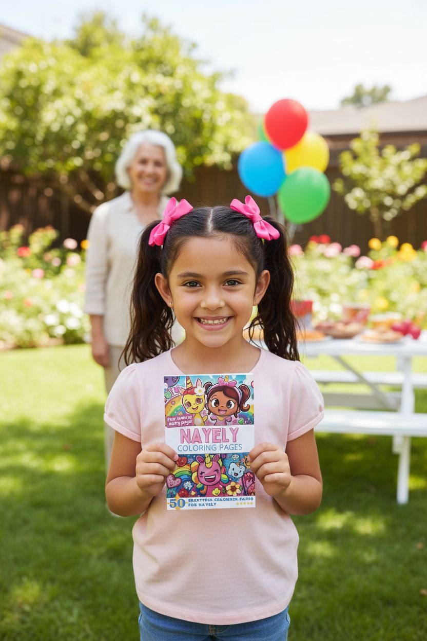 Nayely coloring book in use