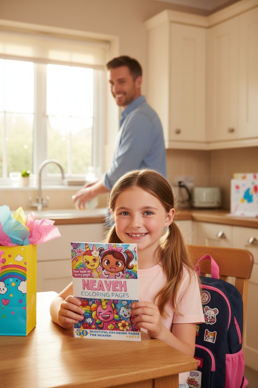 Neaveh coloring book in use