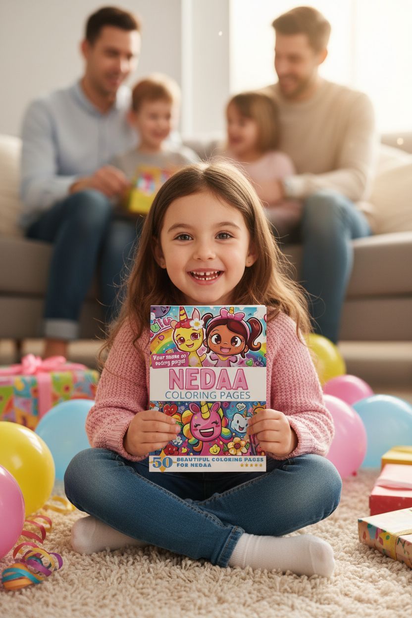 Nedaa coloring book in use