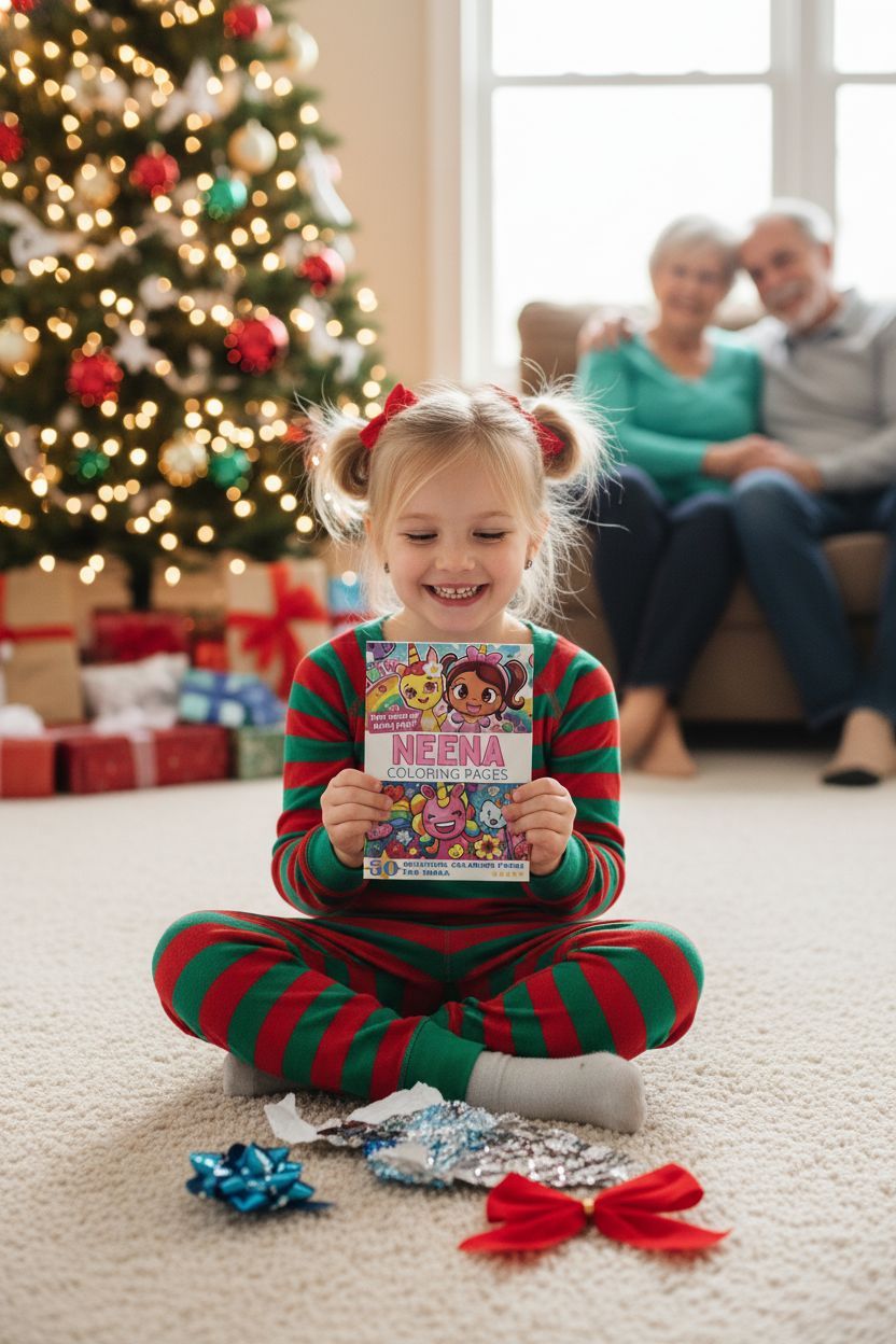 Neena Christmas coloring pages gift