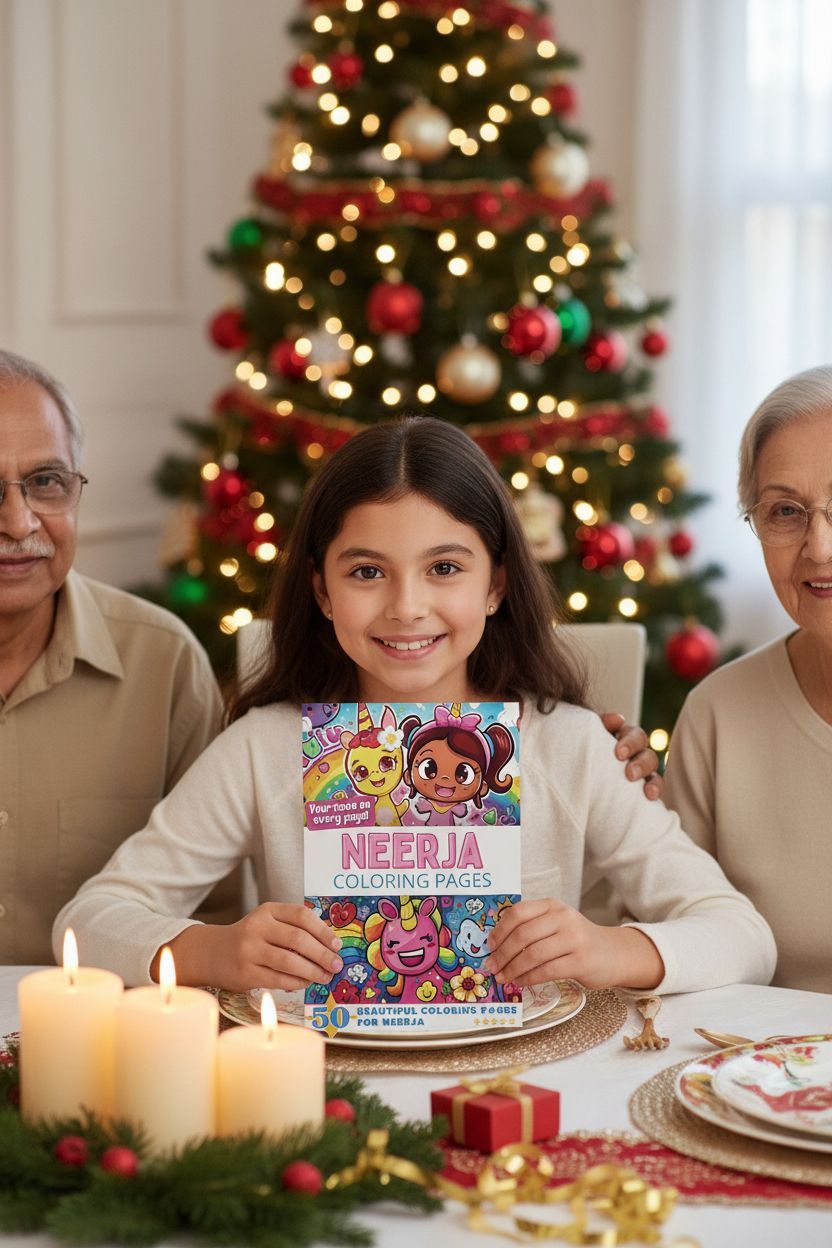 Neerja Christmas coloring pages gift