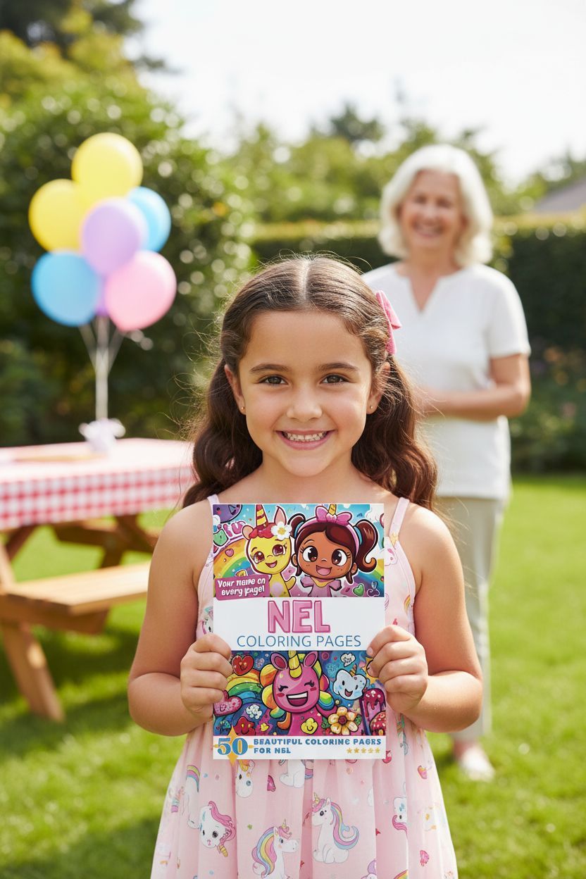 Nel coloring book in use