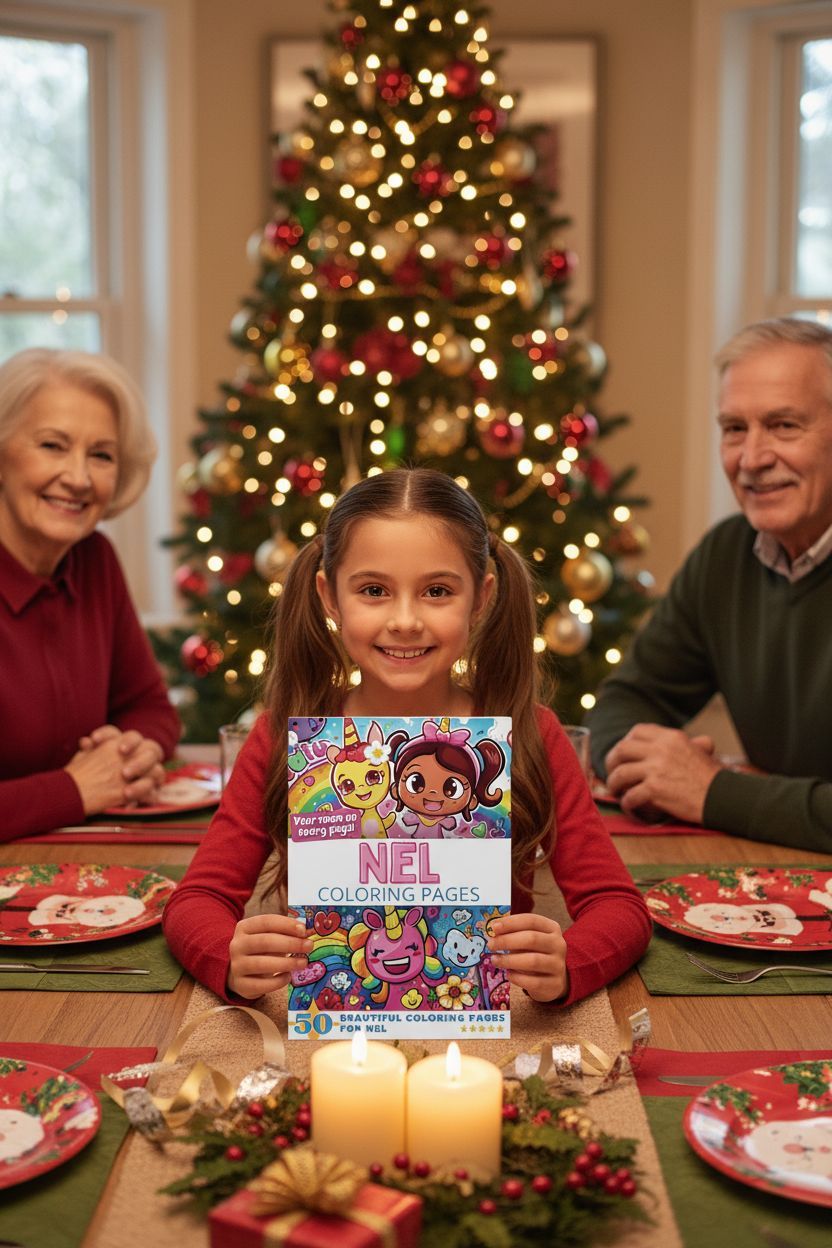 Nel Christmas coloring pages gift