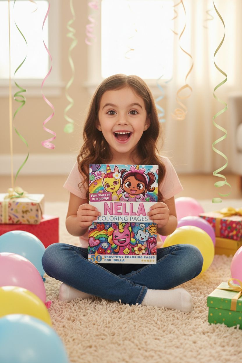 Nella coloring book in use