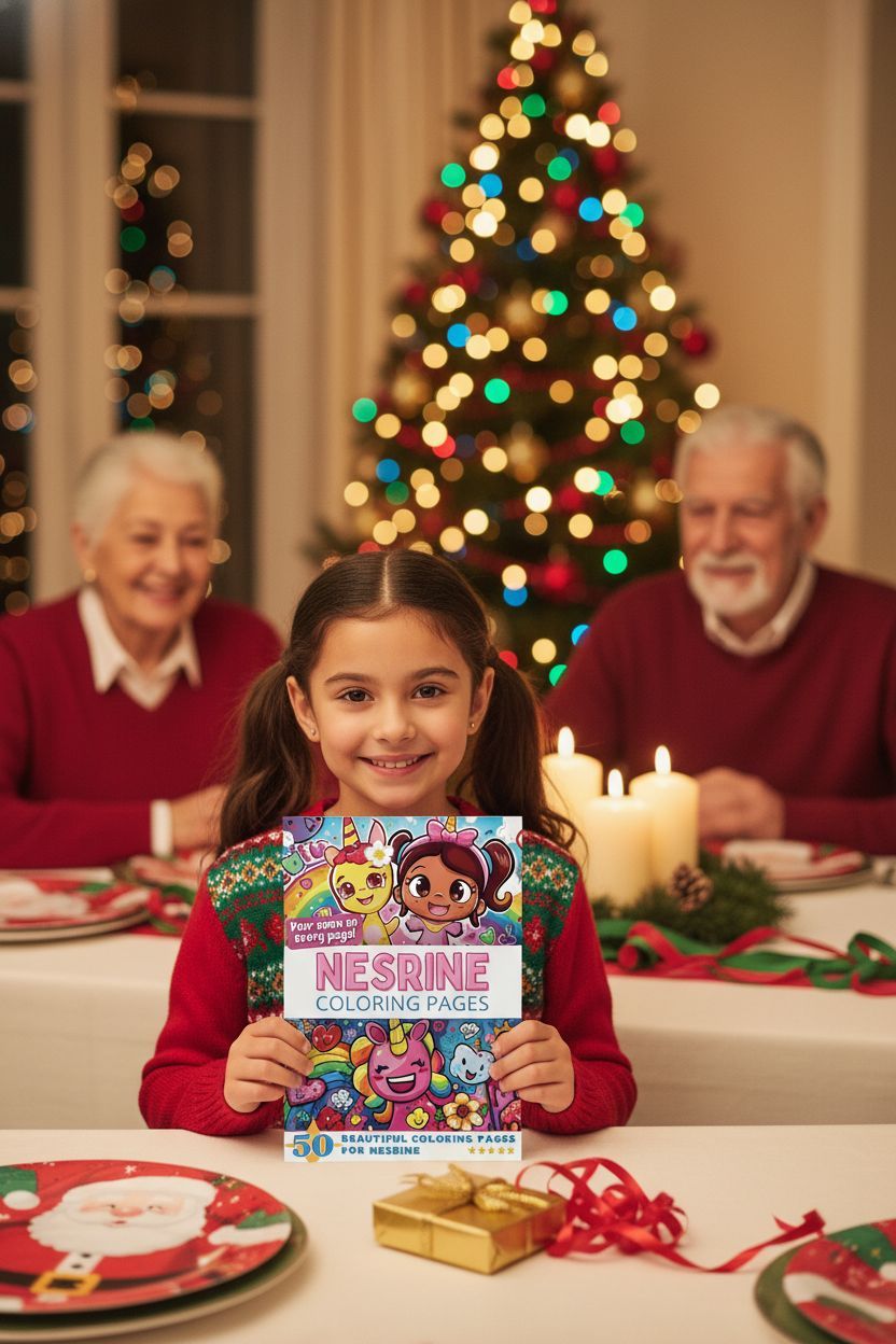 Nesrine Christmas coloring pages gift