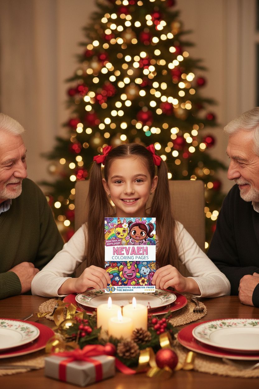 Nevaeh Christmas coloring pages gift
