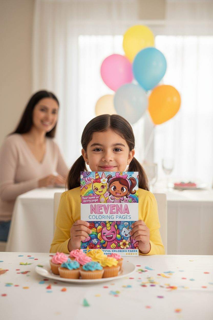 Nevena coloring book in use