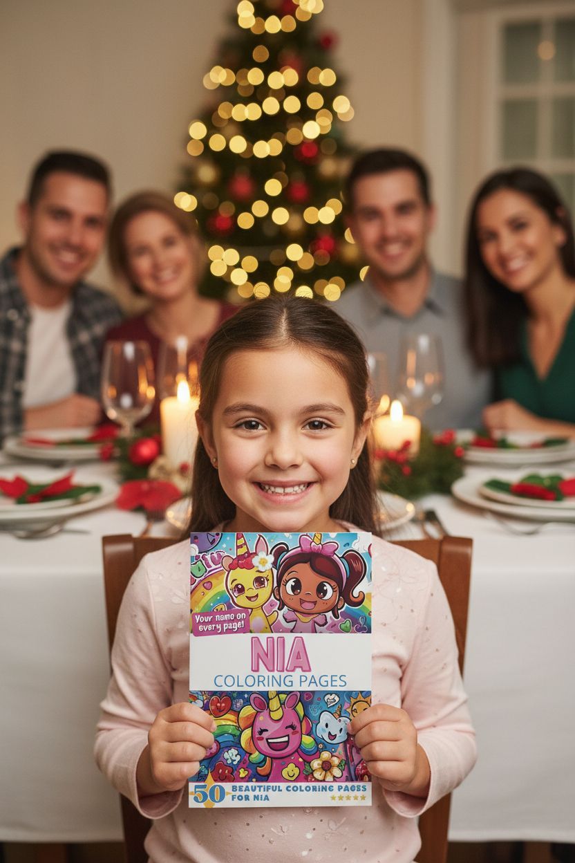 Nia Christmas coloring pages gift