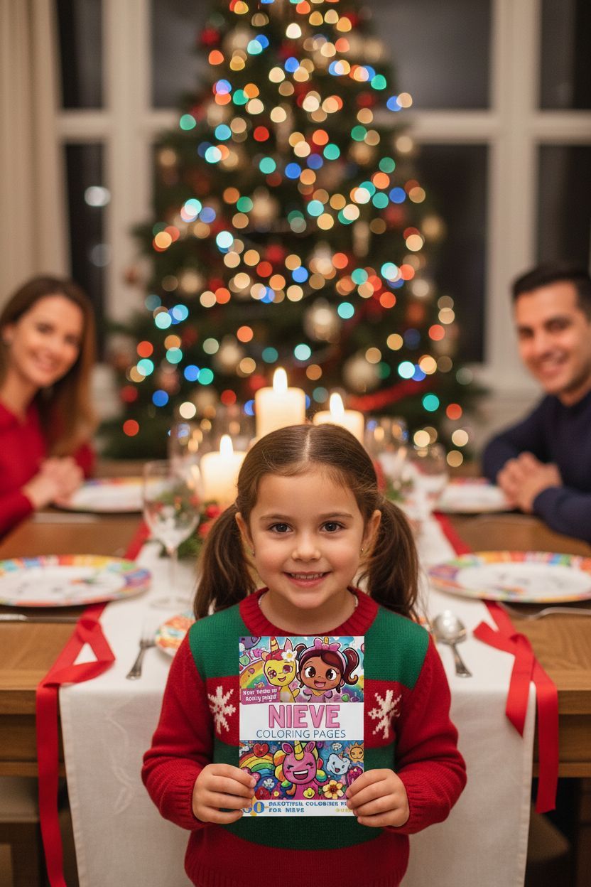 Nieve Christmas coloring pages gift