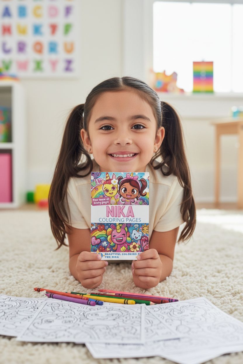 Nika personal coloring pages