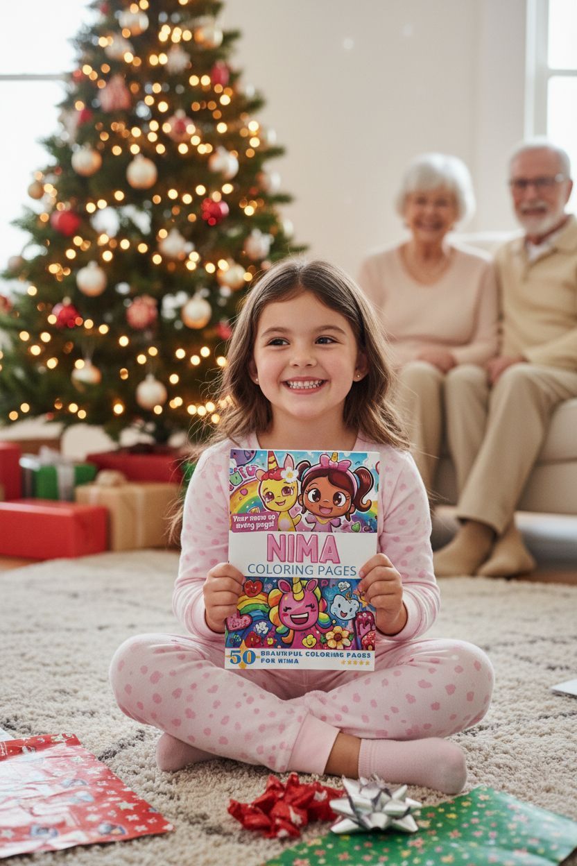 Nima Christmas coloring pages gift