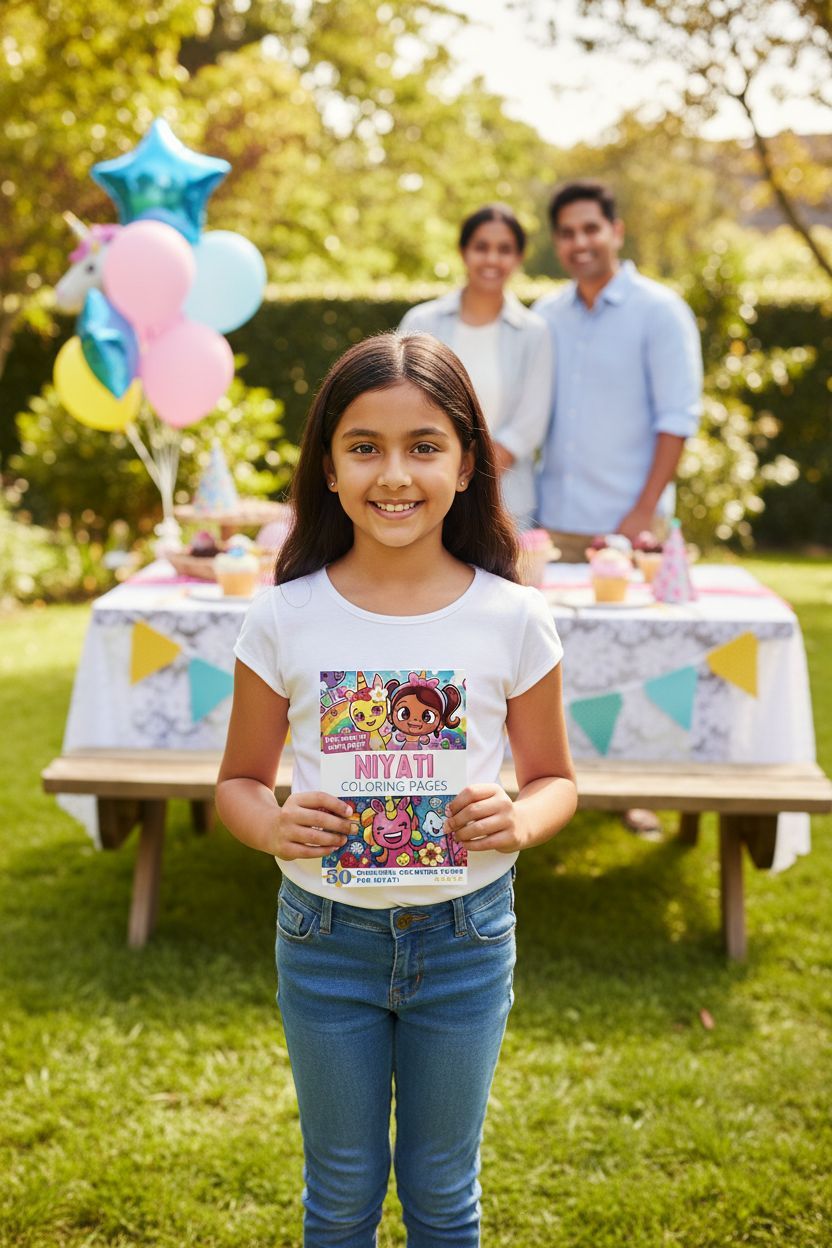 Niyati coloring book in use