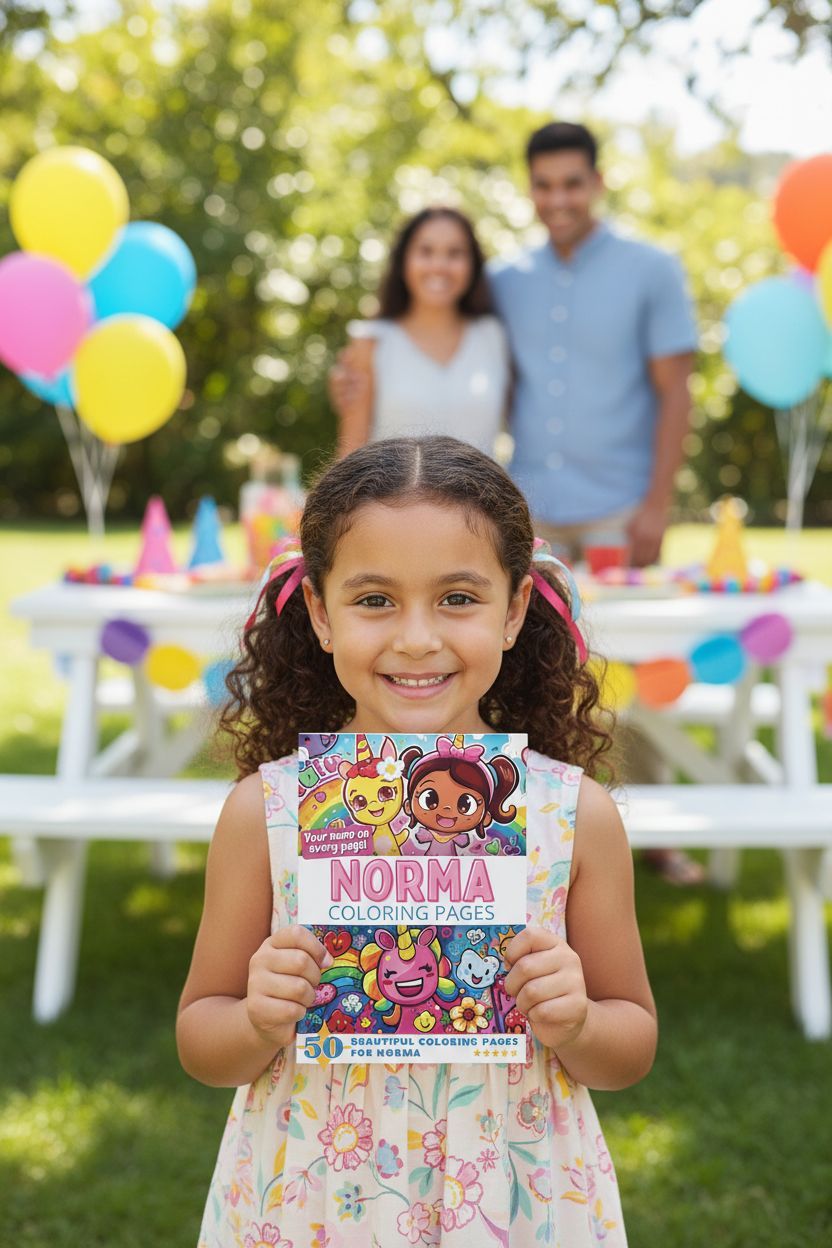 Norma coloring book in use