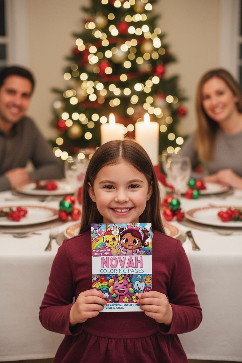 Novah Christmas coloring pages gift