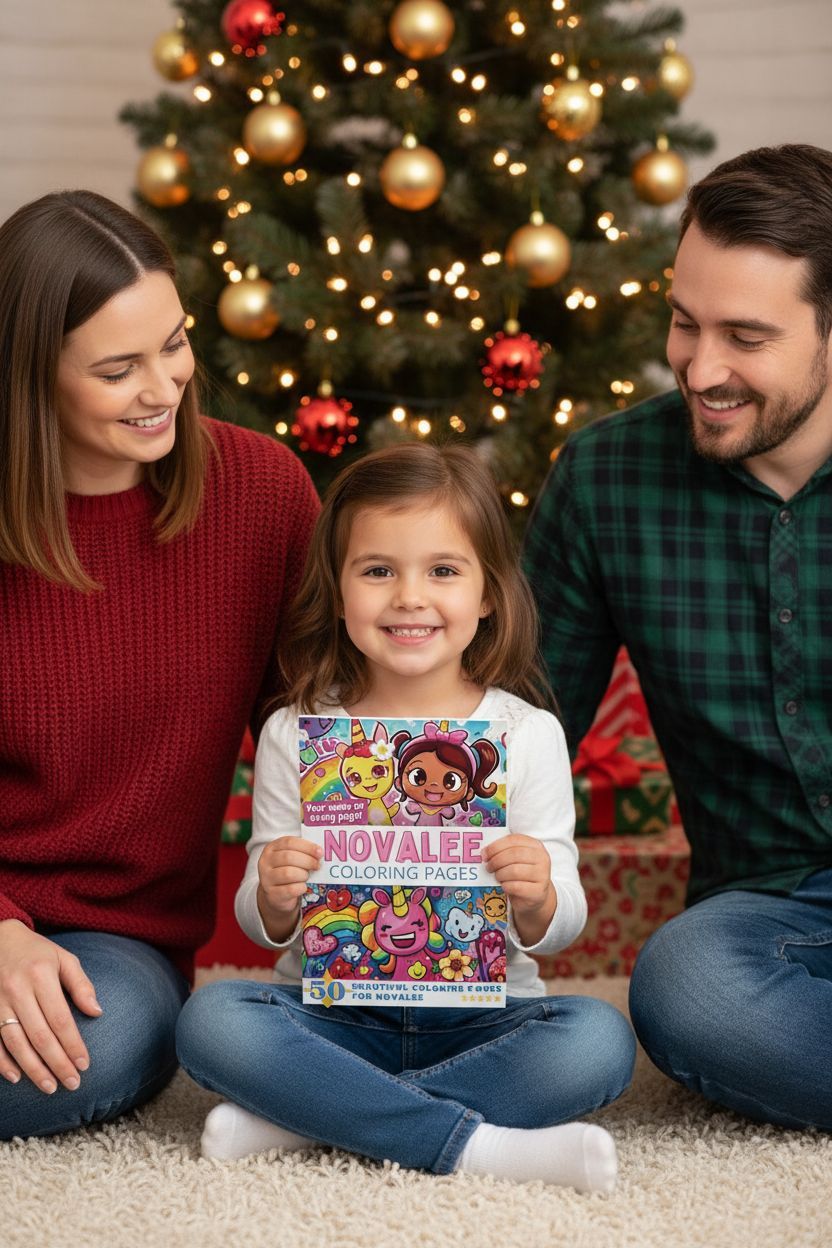 Novalee Christmas coloring pages gift