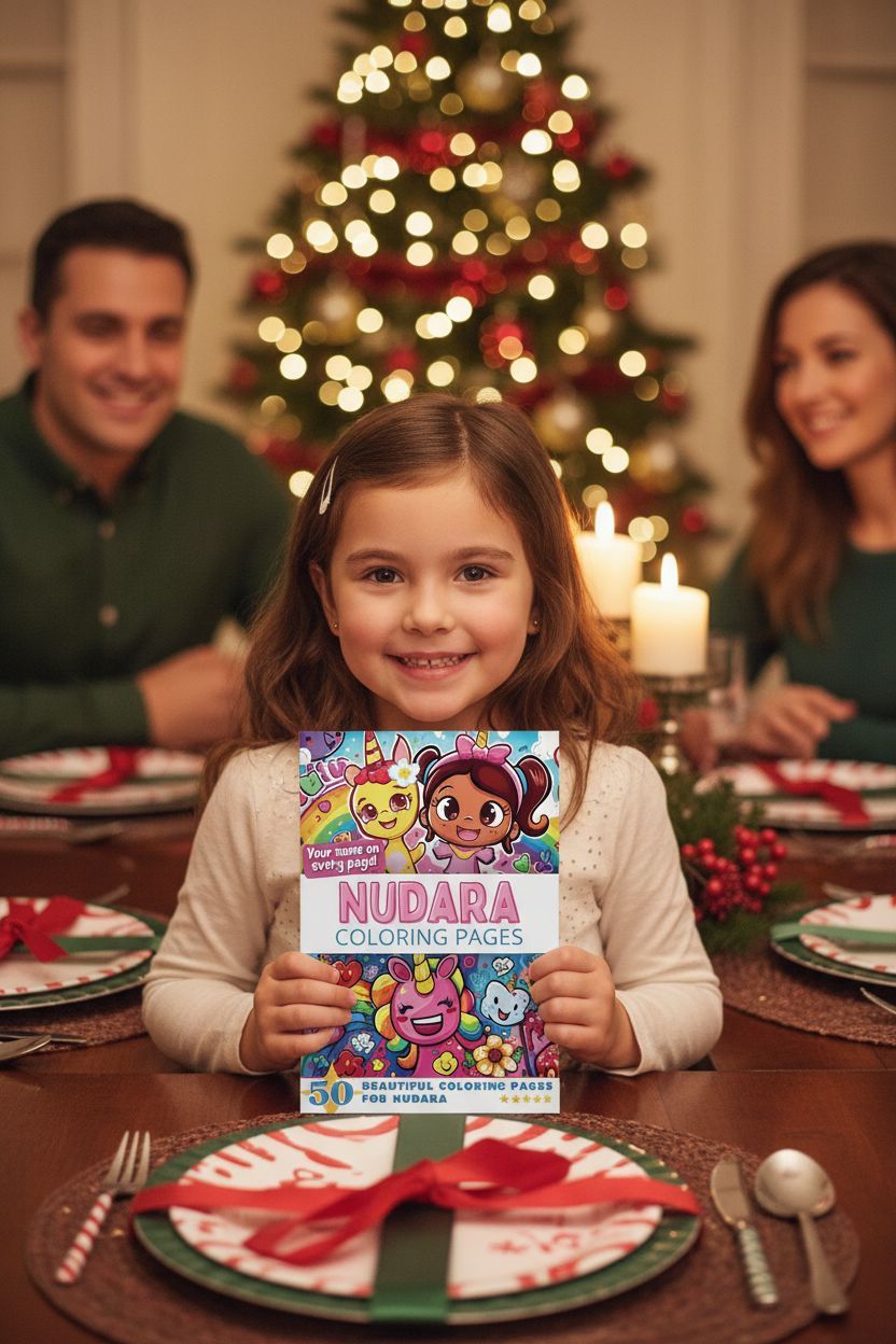 Nudara Christmas coloring pages gift