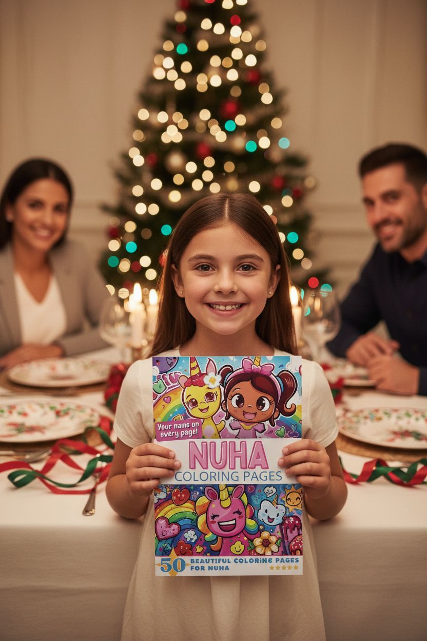 Nuha Christmas coloring pages gift