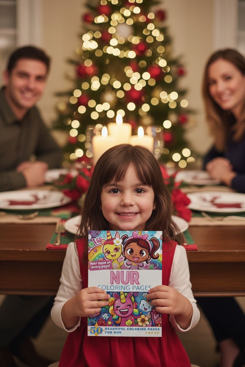 Nur Christmas coloring pages gift