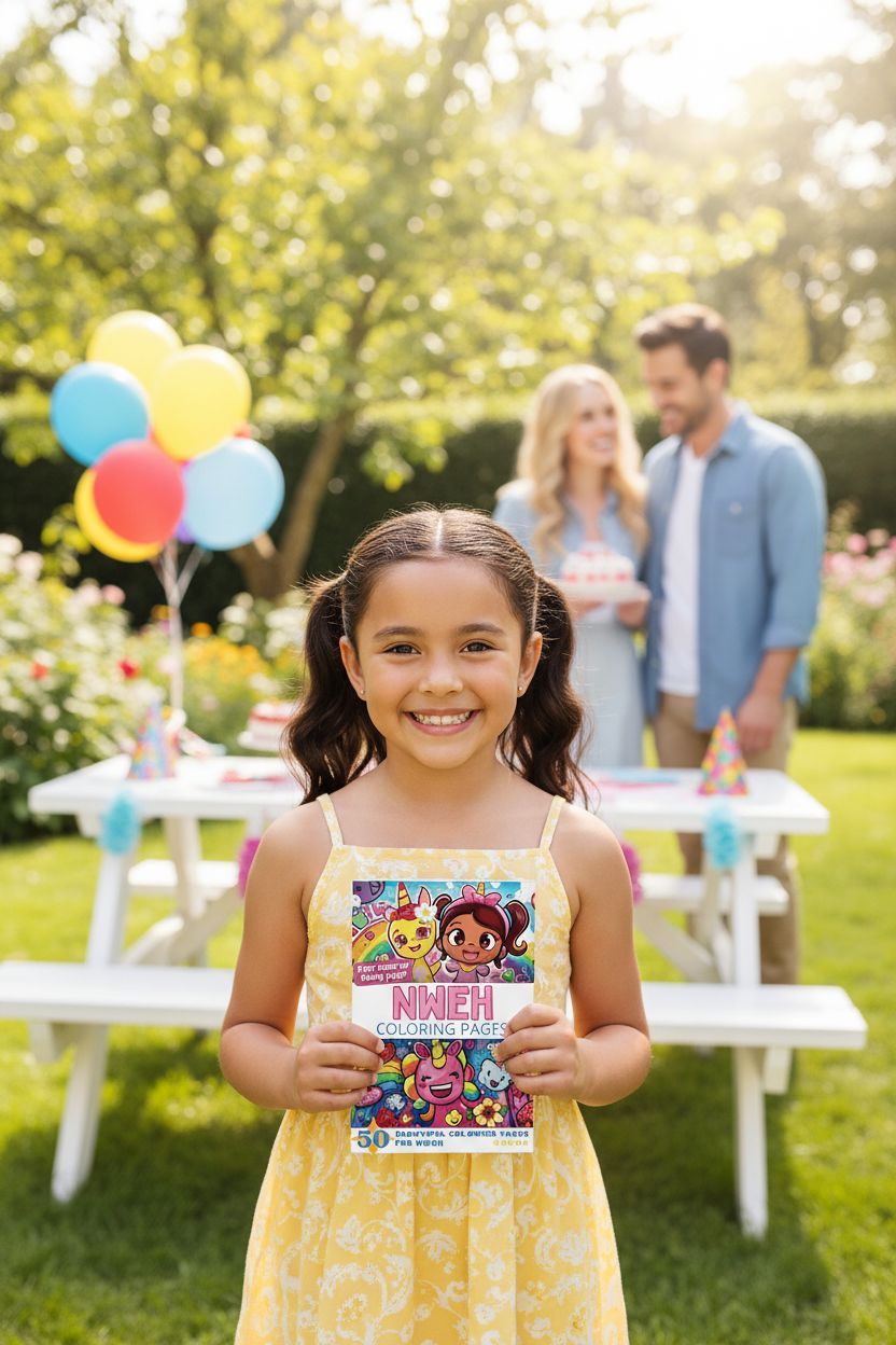 Nweh coloring book in use