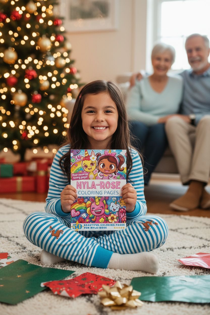 Nyla-Rose Christmas coloring pages gift