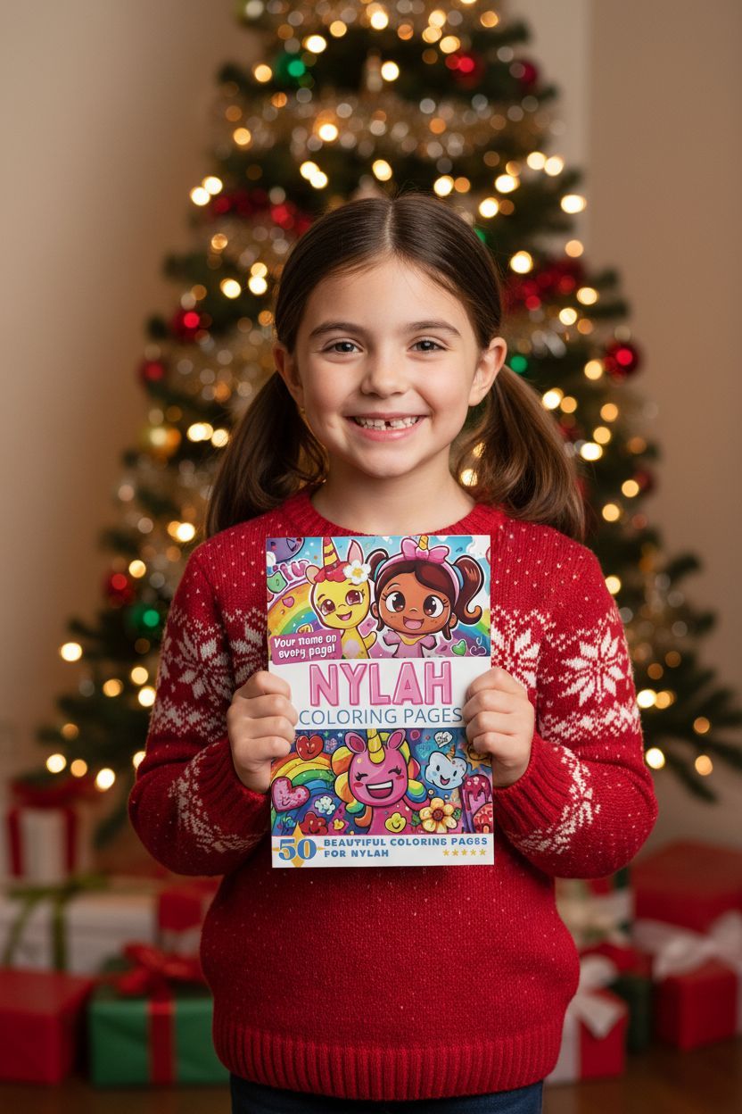 Nylah Christmas coloring pages gift