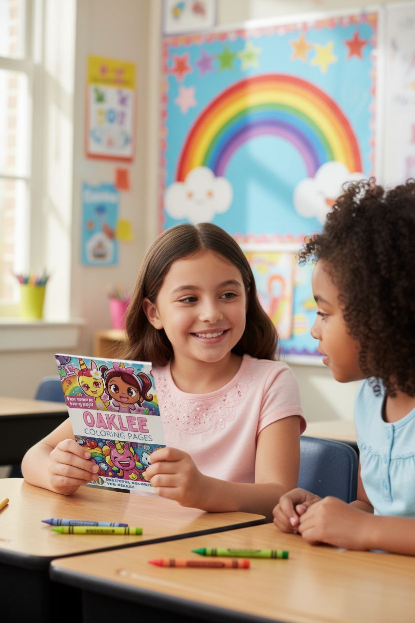 Oaklee personal coloring pages