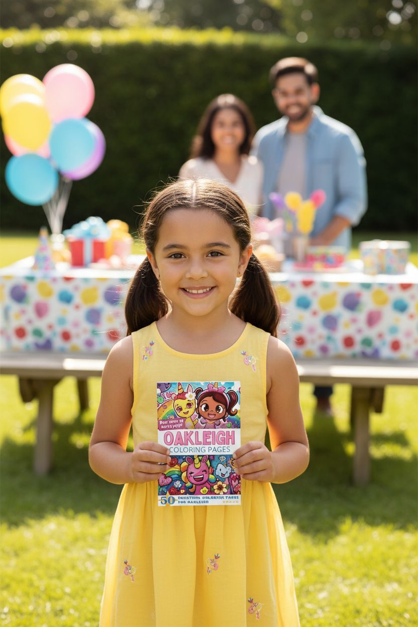 Oakleigh coloring book in use