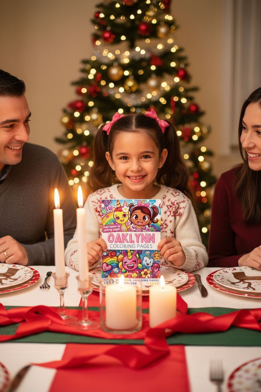 Oaklynn Christmas coloring pages gift