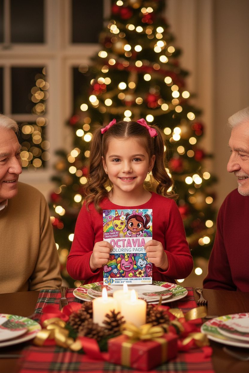Octavia Christmas coloring pages gift