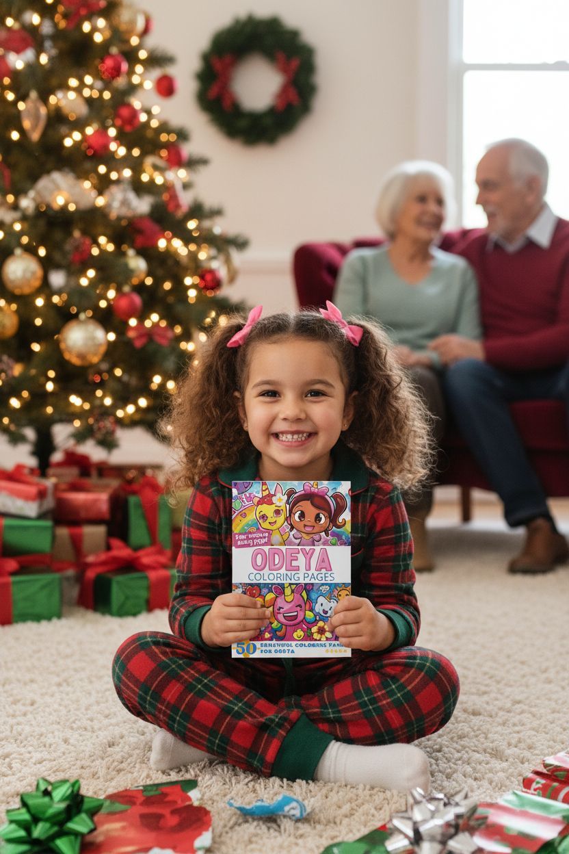 Odeya Christmas coloring pages gift