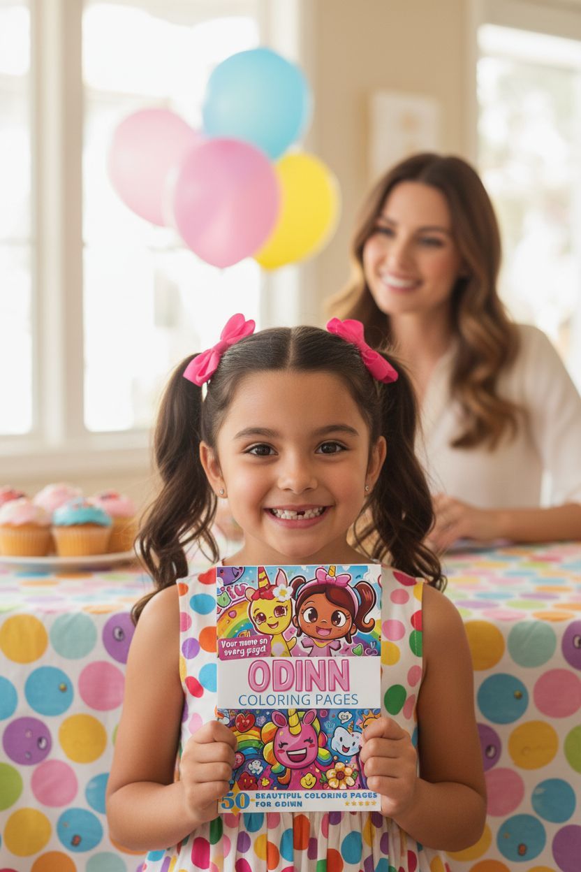 Odinn coloring book in use