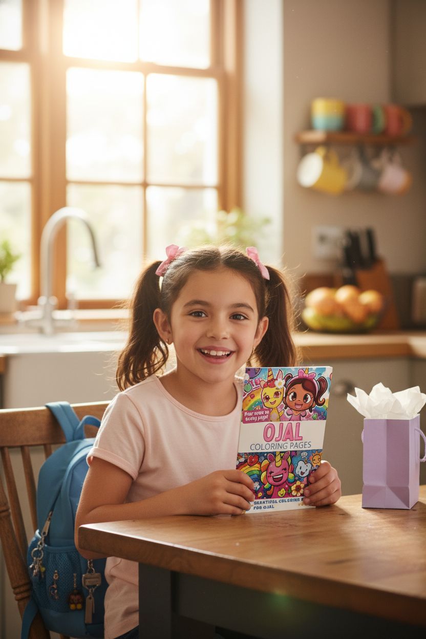 Ojal coloring book in use