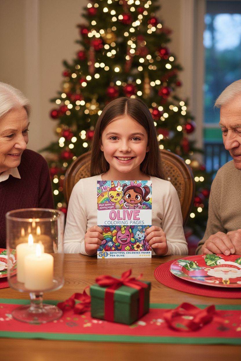 Olive Christmas coloring pages gift