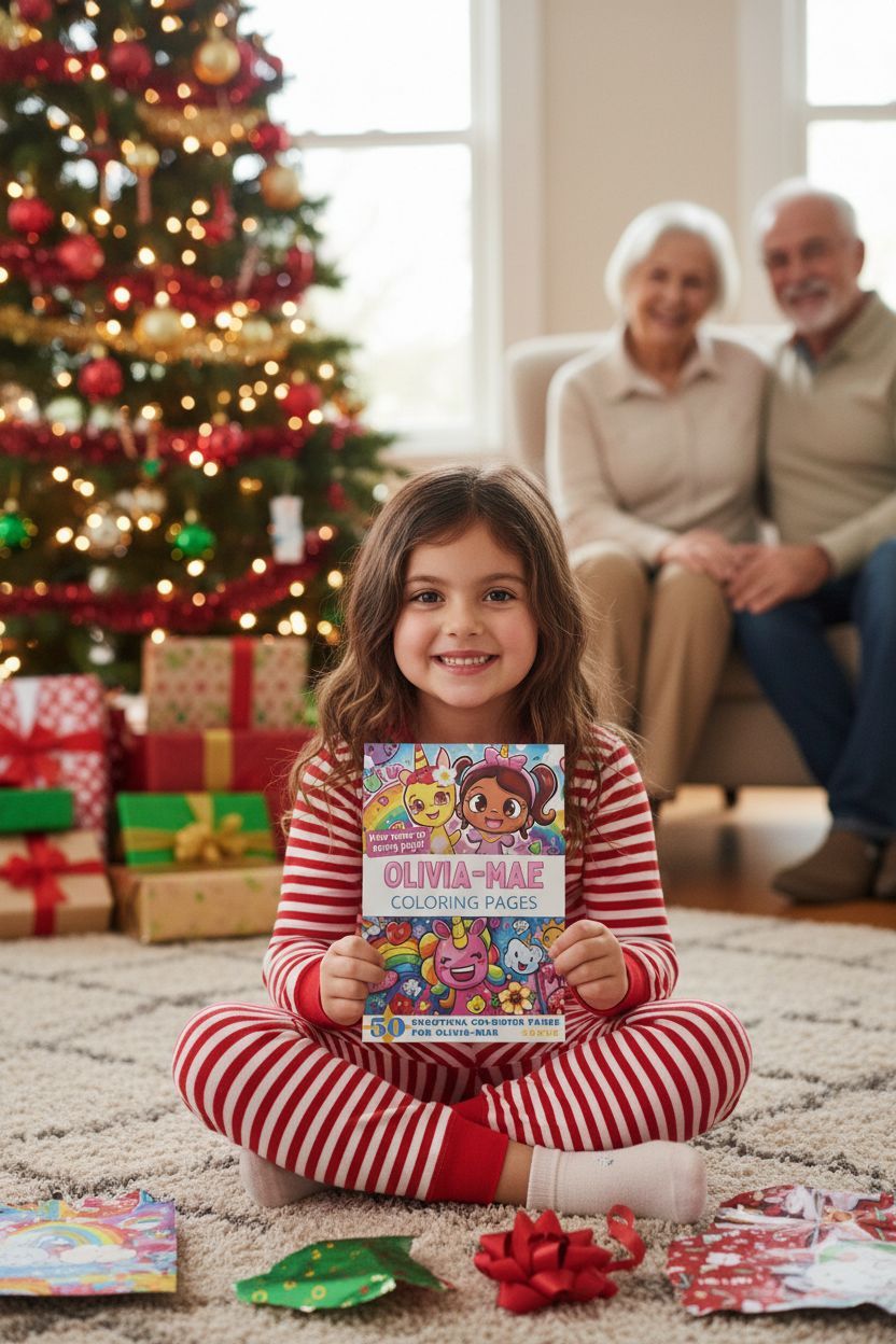 Olivia-Mae Christmas coloring pages gift