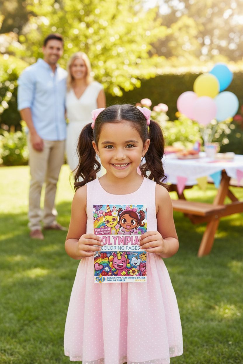 Olympia coloring book in use