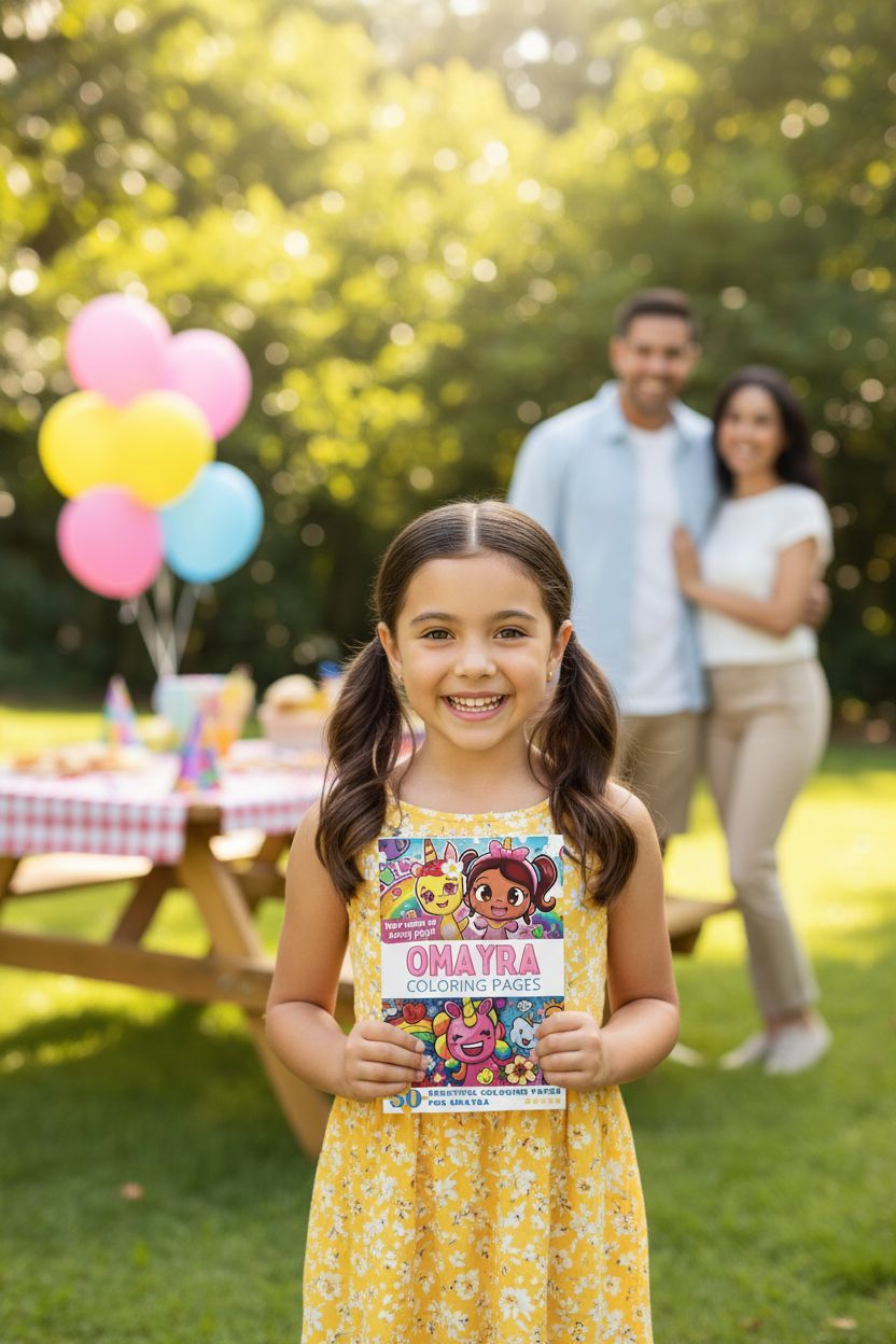 Omayra coloring book in use