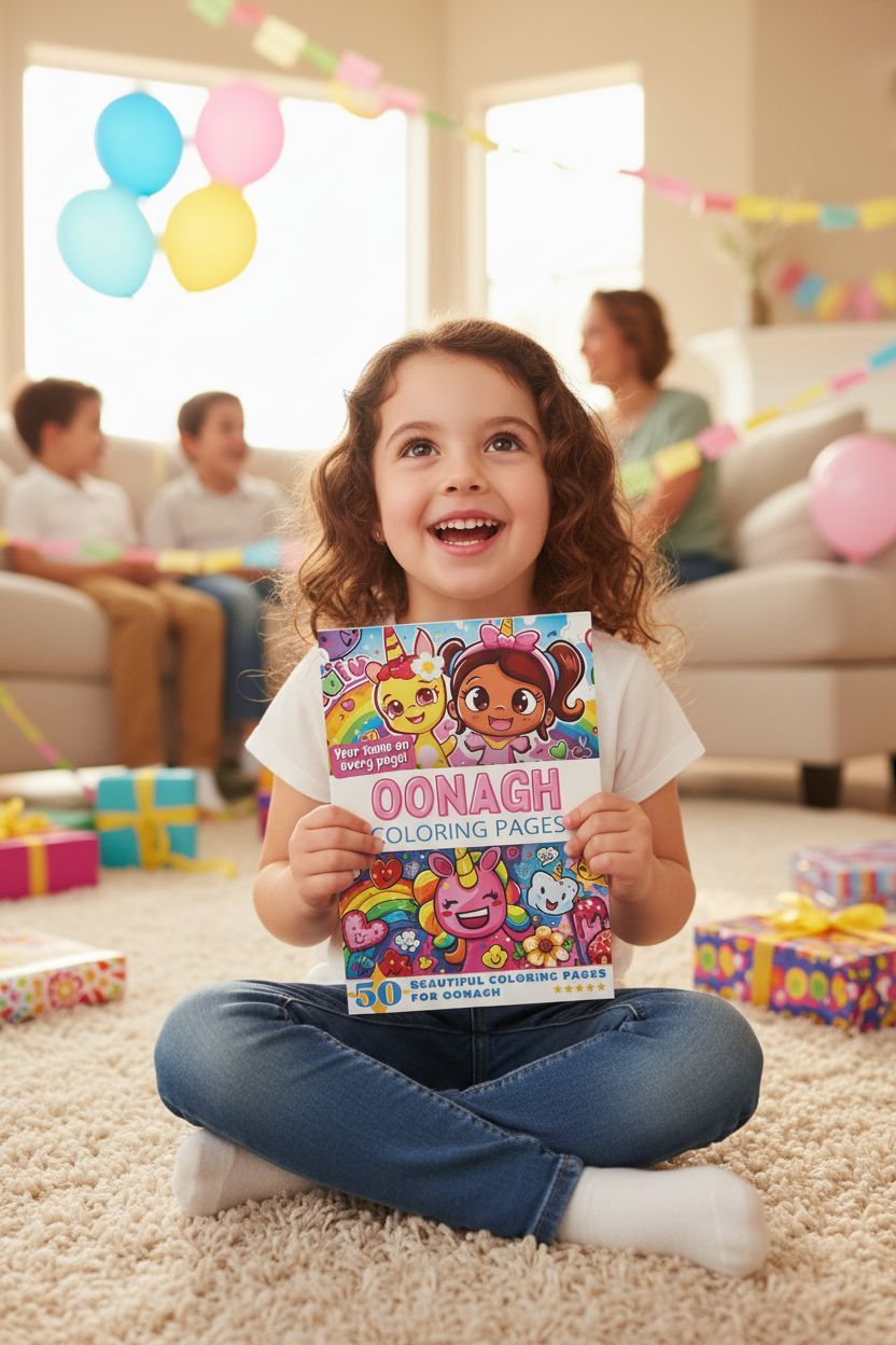 Oonagh coloring book in use